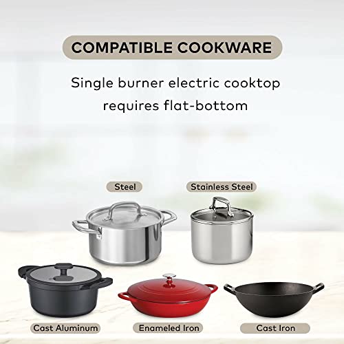 Chefwave 1800W Portable Induction Cooktop Burner, Single Burner Electric Cooktop With Digital Touch Sensor, Smart Induction Burner Compatible With Induction Cookware, Comes With Copper Frying Pan 10" #TOP7