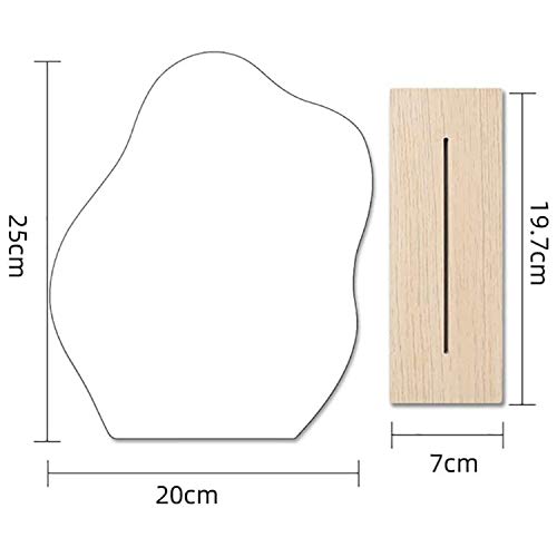 GUOJOZO Acrylic Makeup Mirror for Desk with Stand Aesthetic Desk Decor Vanity Mirror Frameless Table top for Bedroom,Living Room and Minimal Spaces Room Decor (Baby Fat) - Thumbnail 6