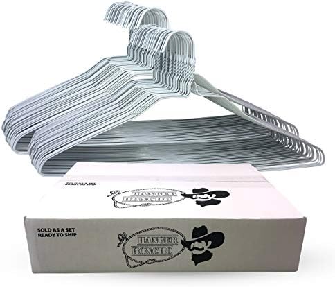 Wire Hangers in Bulk - 200 White Metal Hangers - 18 Inch Thin Standard Dry Cleaner Coated Steel