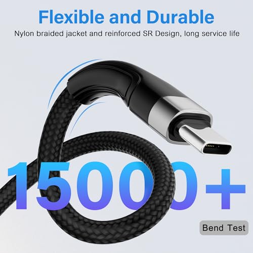 USB C Cable (2FT, 20 Pack), USB A to USB Cord, 3A Fast Charging, Braided by Conable - Used condition - Image 3
