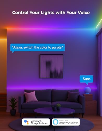Image of Apex LED Strip Light (5m /16.4ft), Smart LED Lights Compatible with Alexa and Google Assistant, WiFi App Control Segmented DIY Multiple Colors, Music Sync Light (RGBIC COB LED Strip Light)