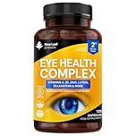 Lutein Supplement for Eyes - Lutein and Zeaxanthin Supplement enriched with Vitamin A, B2 which Supports Normal Vision & Zinc Eye Vitamins - Made in the UK Eye Health Complex by New Leaf