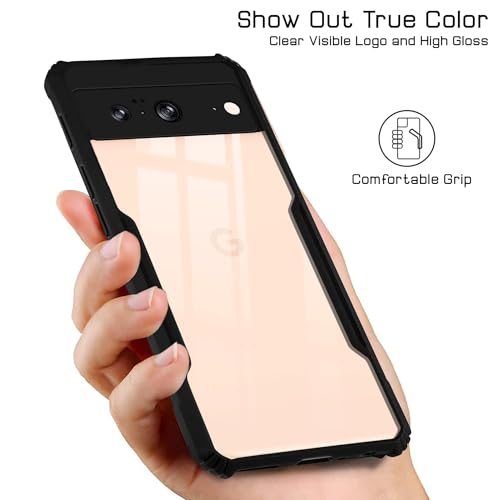 Image of Jkobi Back Case Cover for Google Pixel 8 (Polycarbonate Clear Panel with Shockproof | Professional Black)