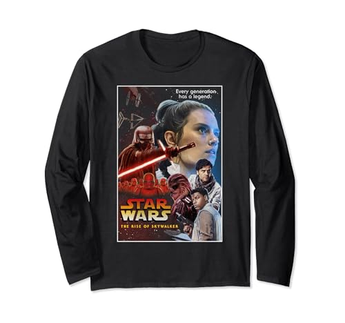 T-shirt Star Wars manches longues en coton haut de gamme imprimé vintage