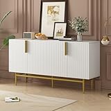 Rtopsu Credenza Moderna, Mobile Dispensa con 4 Ante e 2 Ripiani, Contenitore Buffet da Cuc...