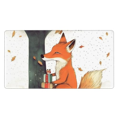 Tapis de souris de jeu renard fini les glissements tapis de souris long