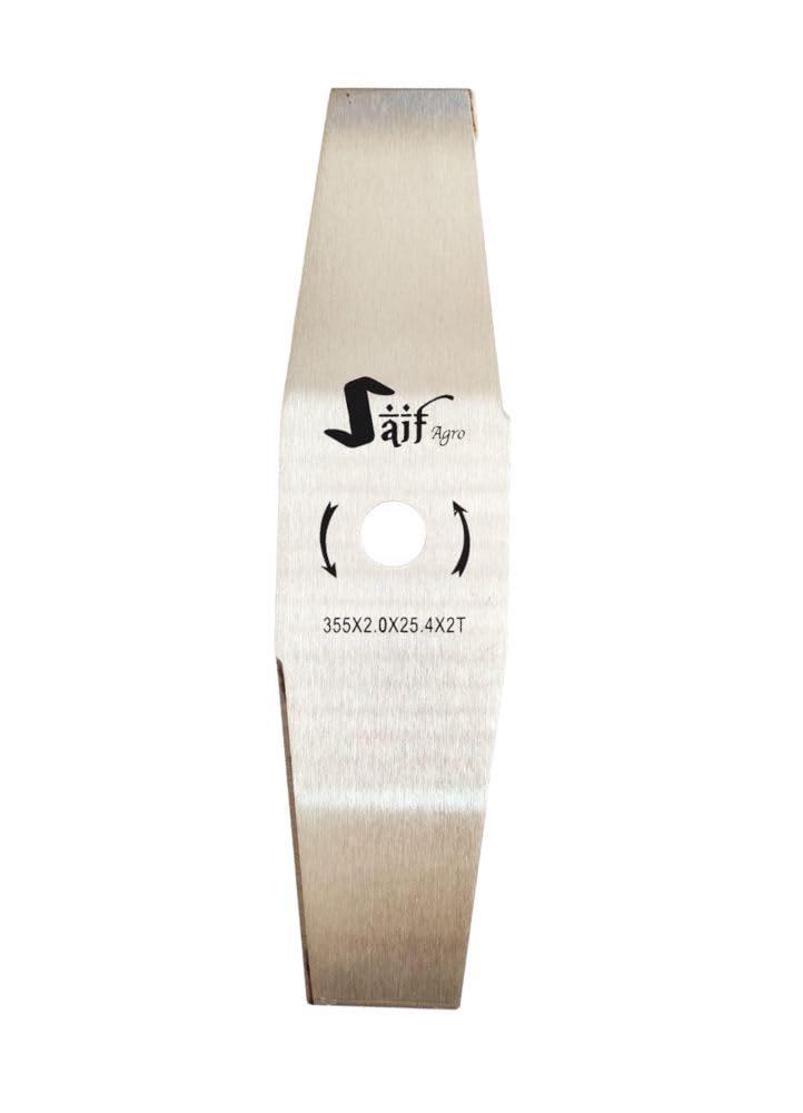 Saif Agro 14 Inch Steel Blade | Heavy-Duty 2-Teeth Grass Cutter Blade | Brush and Weed Cutter | Universal Fit with 25.4mm Bore | 2 mm Thickness (B09FG6RQZL) Amazon Price History, Amazon Price Tracker