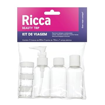 Kit De Viagem, Ricca, Transparente, 7 Unidade