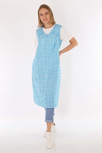 Blouse à fermeture éclair turquoise taille 52 pour robe de maison confortable