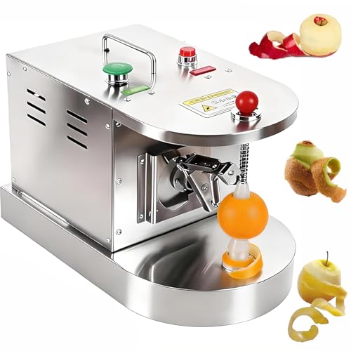 DPQYJPP Pelador de Frutas Comercial, máquina automática para pelar Limones y Naranjas, 5 Segundos por Pieza, 300-500 Unidades por Hora; Apta para Peras, Mangos, duraznos y Kiwis.