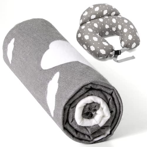 Momcozy Original Plus Size Nursing Pillow Cover, Fits All Breastfeeding Pillows, 100% Cotton Cover With Adjustable Waist Strap, Grey, Cover Only #TOP4