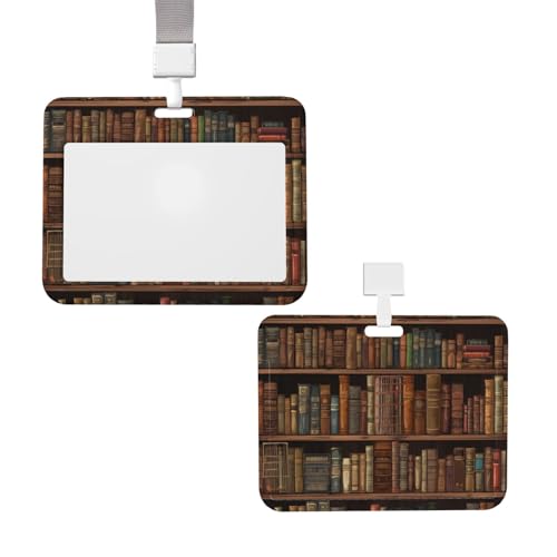 スライド式バッジホルダー ストラップ付き 縦型 IDカードホルダー プラスチックライブラリー 本棚 カードケース プロテクターポーチ クリアウィンドウ付き IDクレジットカード 看護師 役員 先生用