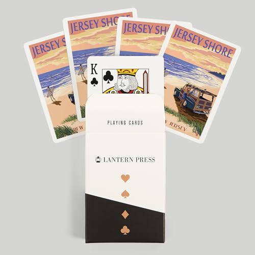 Lantern Press Jersey Shore, 52 cartas de póker tamaño estándar miniatura 6