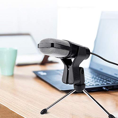 RvSky Microfone de capacitância com fio USB mini microfone de gravação ao vivo on-line, microfone de