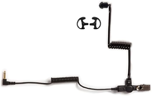 EH All Black Listen-Only Acoustic Tube Earpiece 3.5mm - Limited Edition - Limited Stock