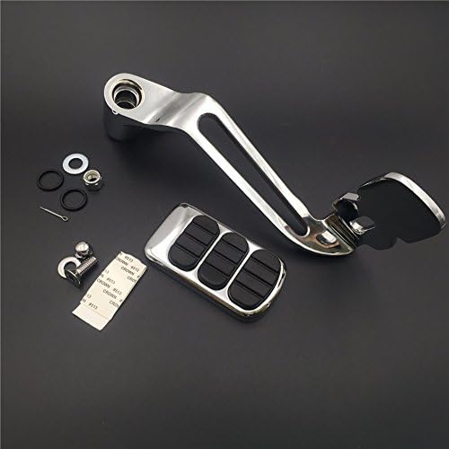SMT-Chrome Billet Hollow Out Rear Brake Lever Brake Pedal Foot Lever with Food Peg Compatible With 2014 Later Touring Trike Road King Street Glide CVO Tri Glide FLHR [B01JA20DXM]