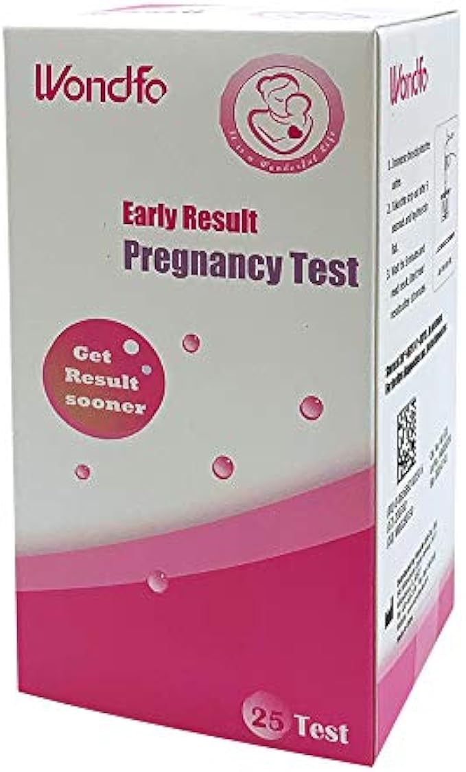 Wondfo Pregnancy Test Strips Early Detection - Extra Sensitive 10 MIU/ML HCG Early Predictor Kit (25 Count)