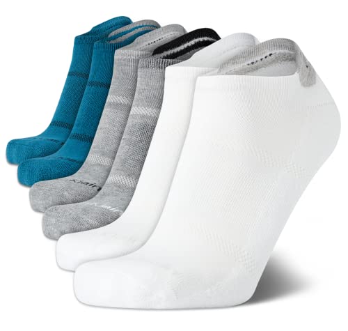 Image of Calvin Klein Mens 6 Pack Cushioned Low Cut Tab No Show Socks | Lightweight Low Profile Build With a Back Tab Heel Guard, Stays Hidden and Blister Free in Sneakers and Loafers All Day