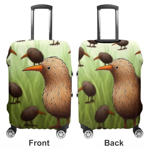Travel Luggage Cover Elastic Suitcase Protector Anti-Scratch Washable Kiwi Bird Cute Luggage Sleeve Tsa Approved Carry on Covers Baggage Cover Fits 18-32 Inch Luggages3