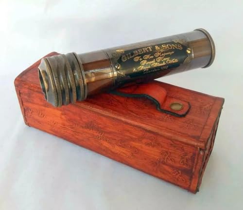 Vintage Antique Brass Kaleidoscope Gilbert & Sons Handmade Nautical Kids Gift