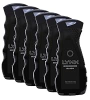 Lynx Men Body Wash, Black, 400ml, Pack of 6
