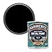 Price comparison product image Hammerite Satin Metal Paint, Black, 750 ml (Pack of 1)
