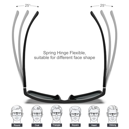 CARFIA TR90 Spring Flexible Polarized Men's Sunglasses Extremely Lightweight Comfortable Unbreakable Driving Glasses3