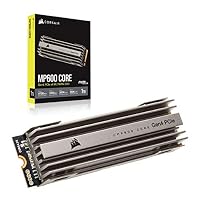 Corsair MP600 CORE 2TB M.2 NVMe PCIe x4 Gen4 SSD (Lesegeschwindigkeitenvon bis zu 4.950 MB/s sowie sequenziellen Schreibgeschwindigkeiten bis 3.700 MB/s, Hochgeschwindigkeitsschnittstelle) Aluminium – Ansicht 8