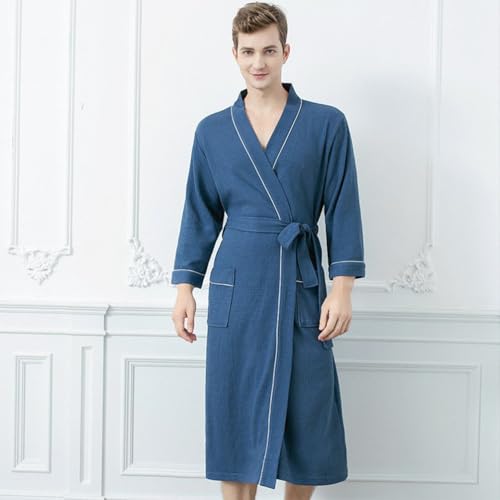 Albornoz de manga 3/4 confección premium estilo kimono elegante de color liso 3