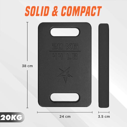 Yes4All Gusseiserne Trainingsplatte für Rucksäcke – Verschiedene Größen Fitnessgerät für Swings, Squats, Krafttraining und Heimübungen