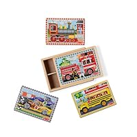 Melissa and Doug - Vehicles Puzzles in A Box
