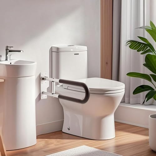 Barre appui toilettes cadre de sécurité WC pmr senior stable - 7