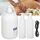 Massageöl Wärmer, Massageöle Erwärmer Einstellbare Temperatur 30-65 Grad Wellness Massage Massageöl Set mit 2 Intern Plastikflasche Massageöle Zubehör für ätherische Öle Rückenmassage