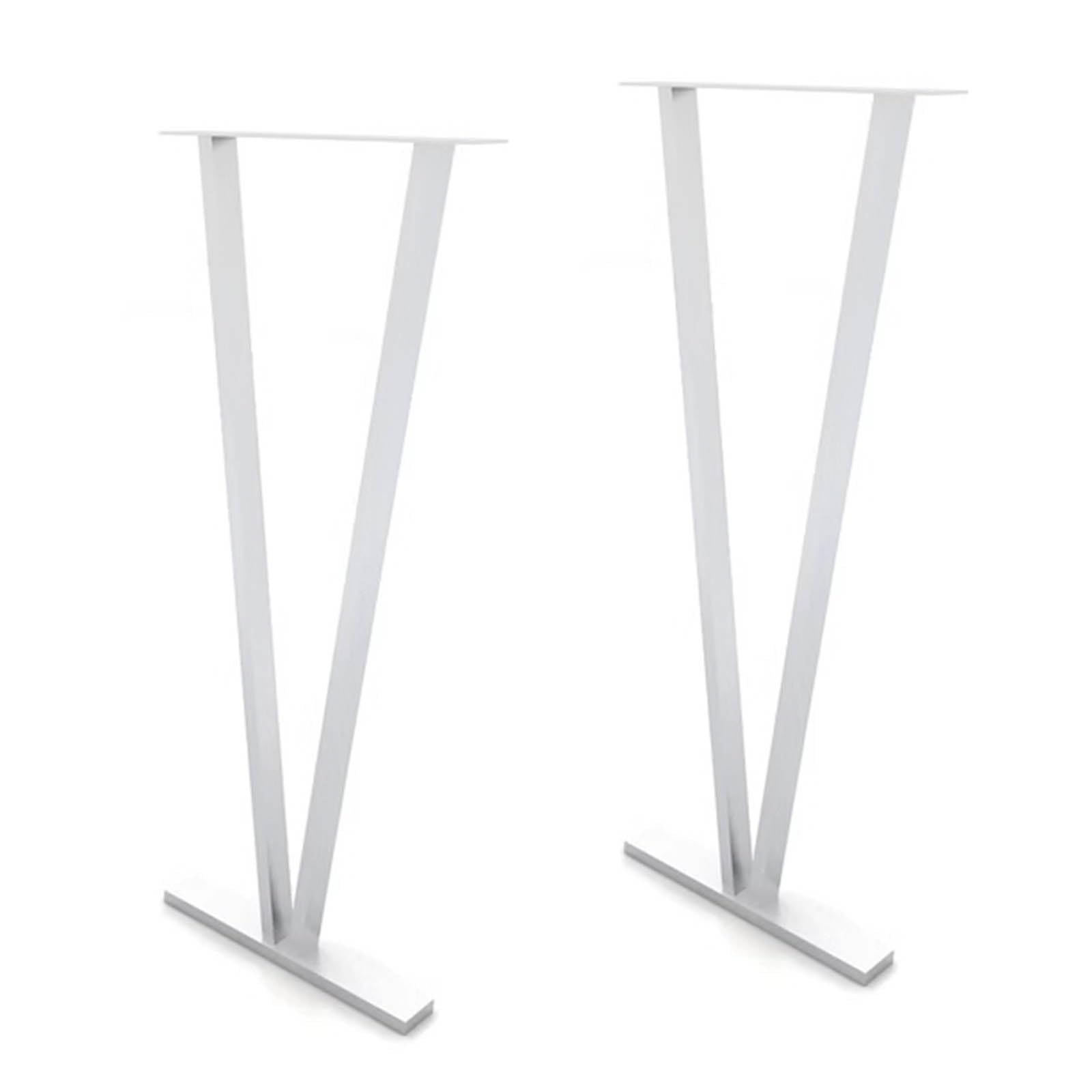 KFGISD, Mid Century Modern Style Feets, with Heavy Metal and Industrial Designs, Multiple Uses ，Metal Furniture Legs(White,30cm/11.8in)