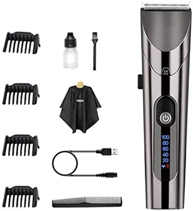 Men Hair Clipper Electric Trimmer LED Screen Washable Rechargeable Cordless Strong Power Steel Cutter
