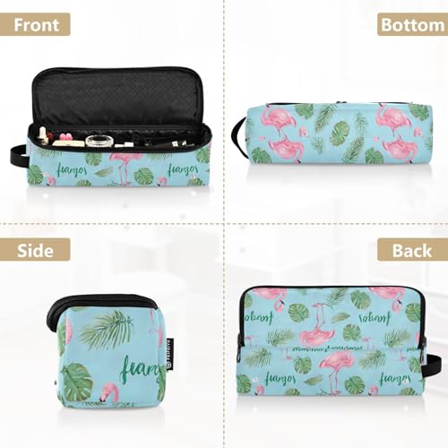 Bolsa de viaje Flamingo Tropical Blue para herramientas de cabello como planchas y rizadores miniatura 5