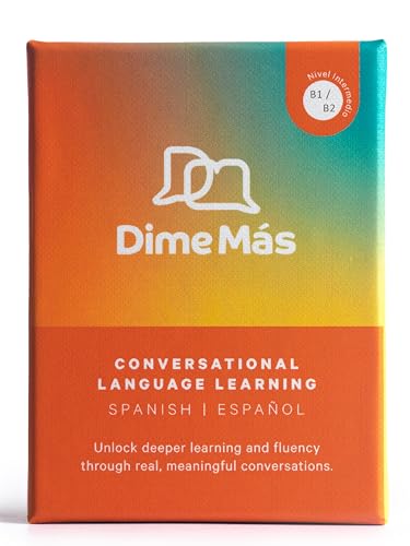 ProFluency - Dime Más - Tarjetas de conversación en español (60 tarjetas de aviso) - iniciadores de conversación y aprendizaje - Juego de preguntas y respuestas para amigos, familiares, estudiantes de