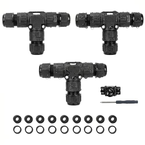 Connecteurs de câbles étanches IP68 3 voies raccordement extérieur 5-12mm
