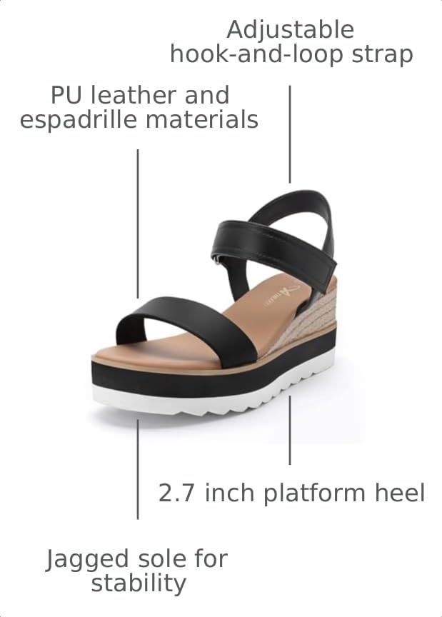 Image of Athlefit Women's Platform Ankle Strap Sandals