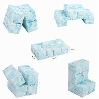Funxim Infinity Cube, Unendlicher Würfel Spielzeug, (Blaue Textur) – Ansicht 4