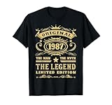 Photo Gallery originale 1987 the legend vintage birthday maglietta Photo Gallery originale 1987 the legend vintage birthday maglietta