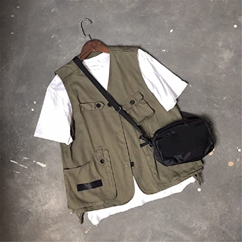 Chaleco sin mangas hombre Kelsiop holgado ropa Harajuku 2