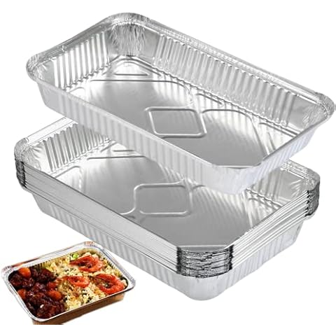 FOCCTS Bandejas de Aluminio Desechables para Barbacoa (Paquete de 25) Cover