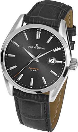 Herrenuhr Derby Lederarmband massiv Edelstahl 1-1846.1A