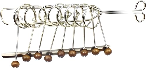 MAGIKON Traditional Brain Teaser, Classical Metal Chinese 9 Linked Rings Puzzle
