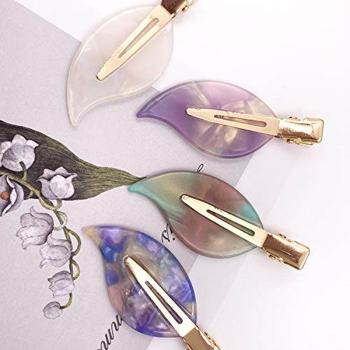 Set 4 Pinzas Planas con Resina para Cabello Mujer miniatura 6