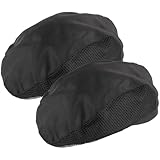 HIAKDOFT 2 Piezas Gorro Chef Negro de Malla Transpirable para Hombres y Mujeres Gorro Cocina para Trabajo Hostelería y Catering