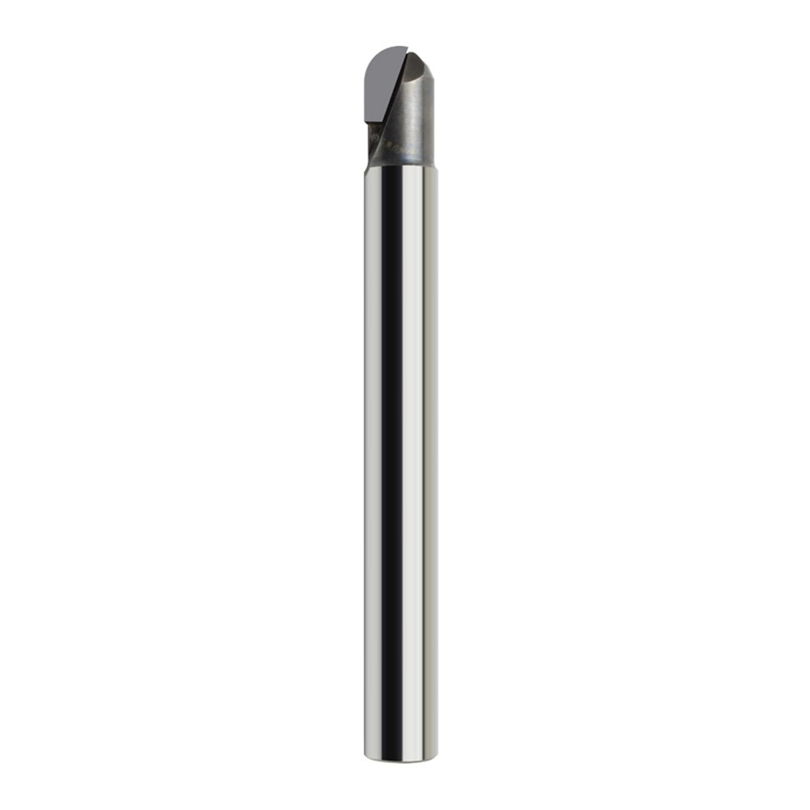 1pc frez trzpieniowy diamentowy nos kulisty trzpień z węglika wolframu jeden flet Cnc frezy narzędzia do węgla z włókna krzemowego aluminium