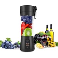 Mini Blender 380ml for Smoothie and Shakes, Portable Blender with Six Blades, Baby Food Blender Fruit Mixing Machine Travel Handheld Blenders Bottles Bowls