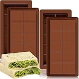 Tiefe Schokoladenformen, 4 Stück, Silikon, tiefe Schokoladenriegel-Formen, wiederverwendbar, große...